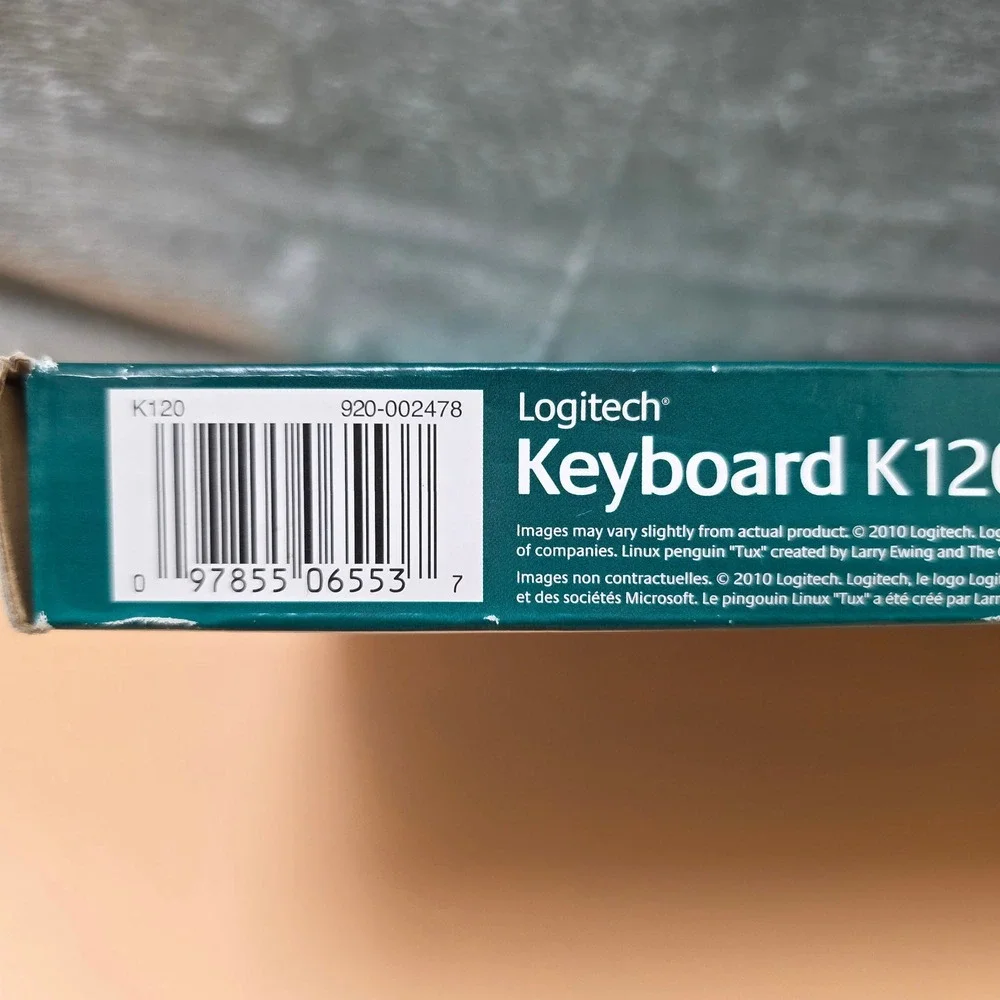Logitech Keyboard K120 Wired USB‎ Spill Resistant Quiet Typing Full Size Number